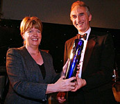 Margaret Clare, NE Woman Entrepreneur of the Year 2002 & Peter Scott, Susan Dobson Memorial Fund